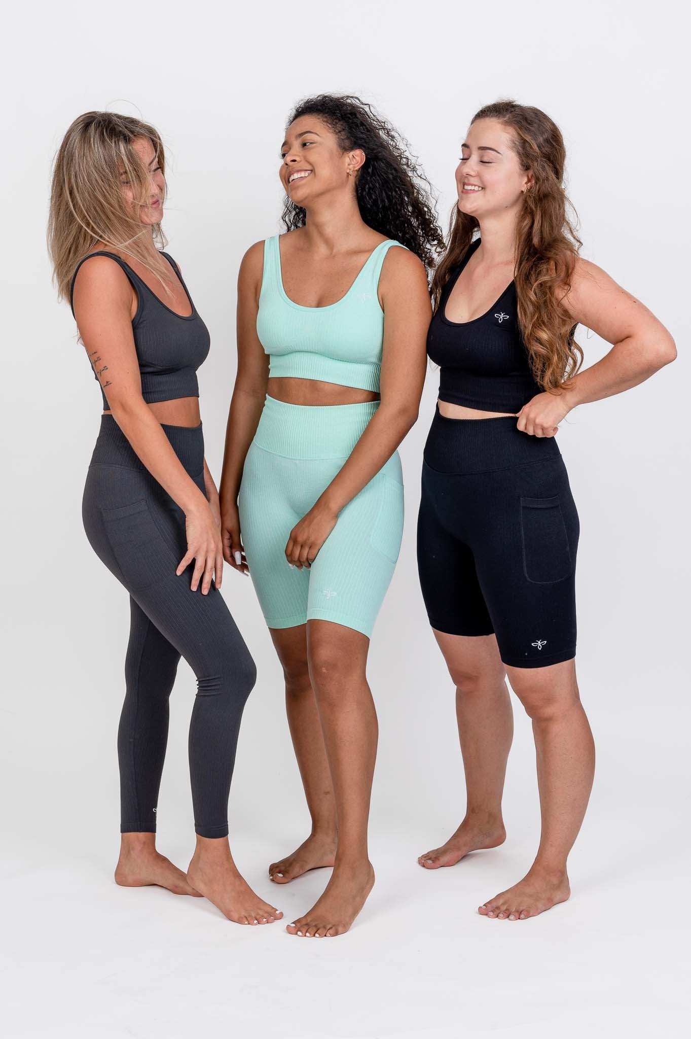 Performance Leggings dark grey ribbed