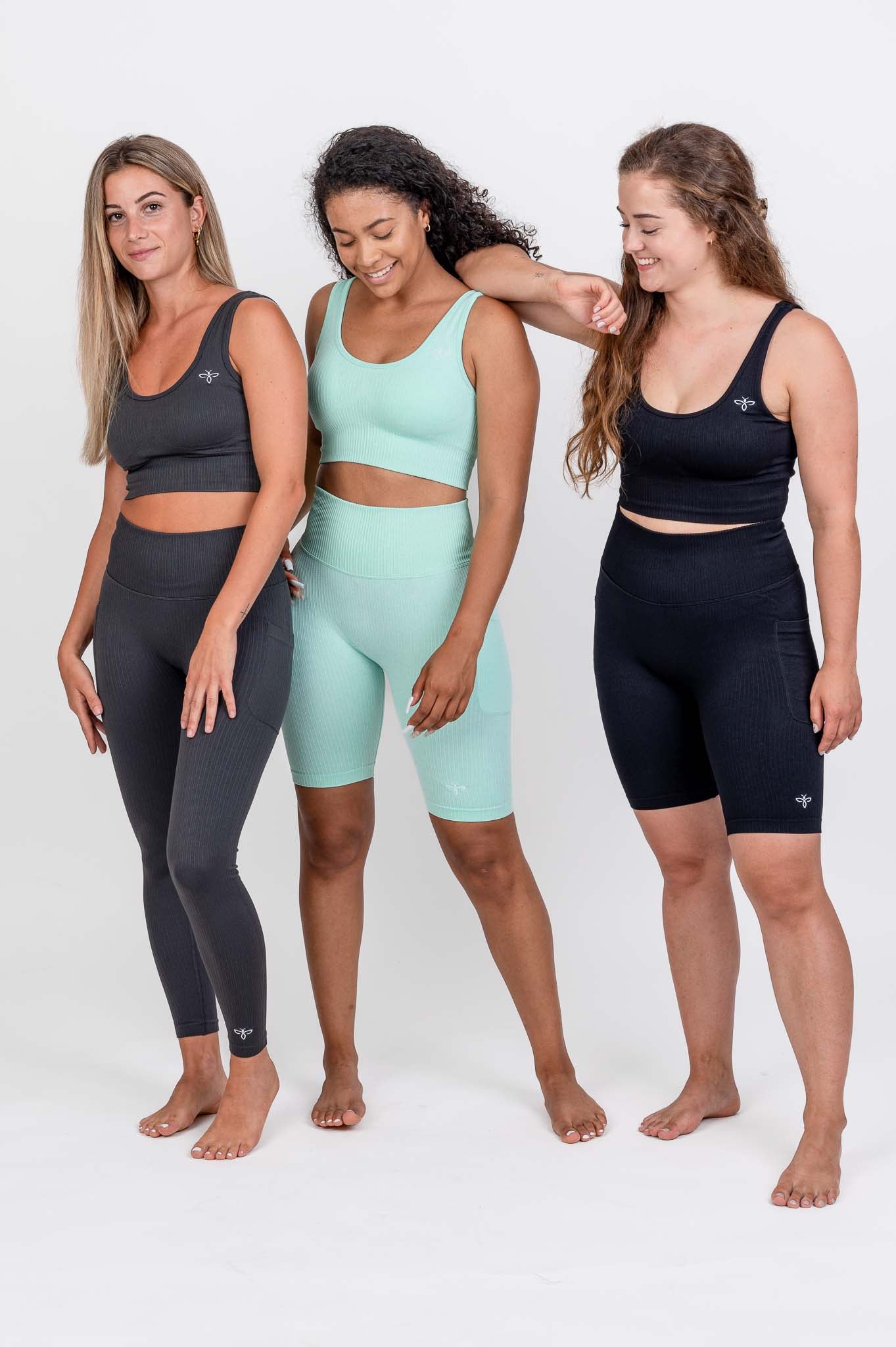 Performance Leggings peppermint ribbed shorts