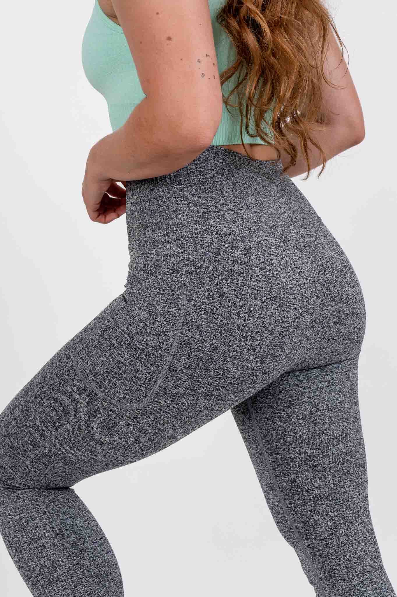 Performance Leggings grey ribbed