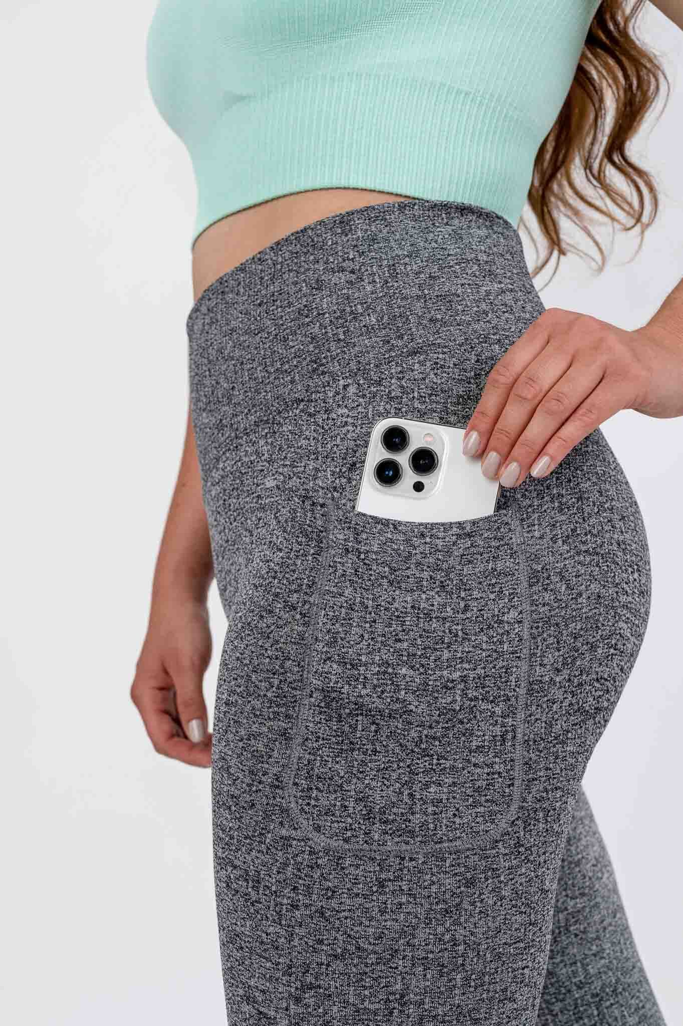 Performance Leggings grey ribbed