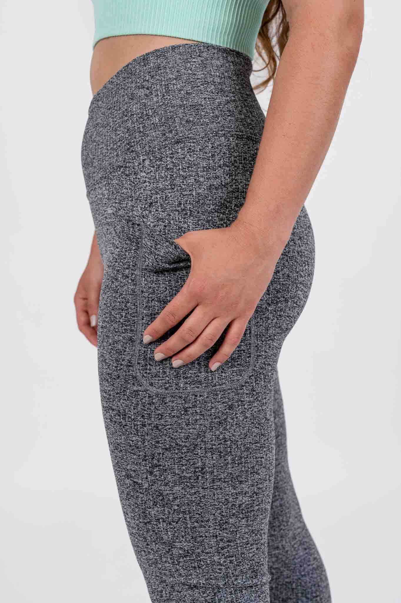 Performance Leggings grey ribbed