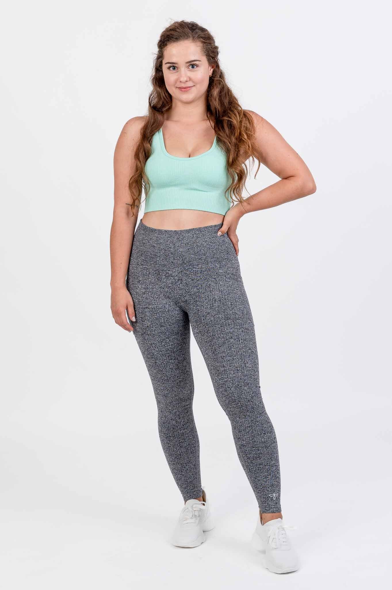 Performance Leggings grey ribbed