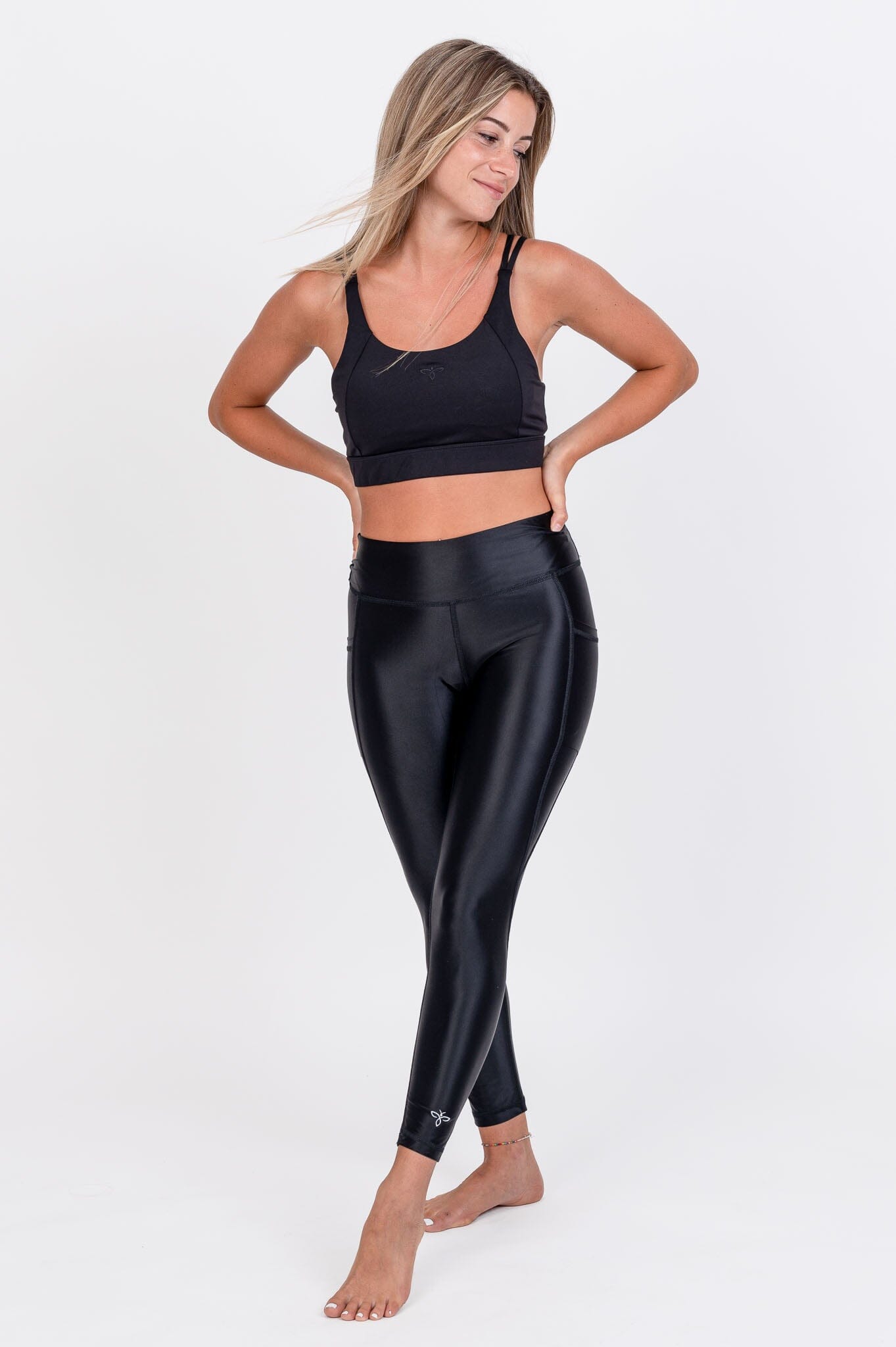 Elegant Leggings shine black